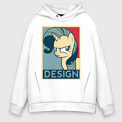 Толстовка оверсайз мужская MLP: Design, цвет: белый