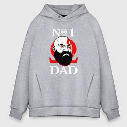 Толстовка оверсайз мужская Dad Kratos, цвет: меланж