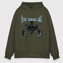 Толстовка оверсайз мужская Ice Takes All, цвет: хаки