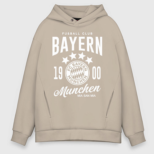 Мужское худи оверсайз Bayern Munchen 1900 / Миндальный – фото 1