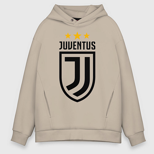 Мужское худи оверсайз Ювентус / Миндальный – фото 1