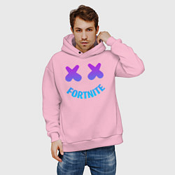 Толстовка оверсайз мужская FORTNITE x MARSHMELLO, цвет: светло-розовый — фото 2