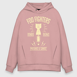 Толстовка оверсайз мужская Foo Fighters: Patience & Grace, цвет: пыльно-розовый
