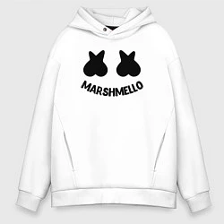 Толстовка оверсайз мужская Marshmello, цвет: белый