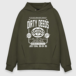 Толстовка оверсайз мужская AC/DC: Dirty Deeds, цвет: хаки