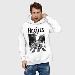 Толстовка оверсайз мужская The Beatles: Mono Abbey Road, цвет: белый — фото 2