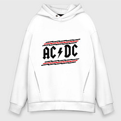 Толстовка оверсайз мужская AC/DC Voltage, цвет: белый