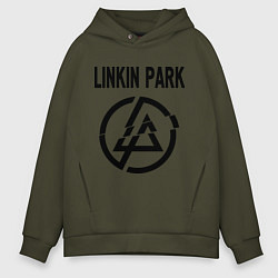 Толстовка оверсайз мужская Linkin Park, цвет: хаки