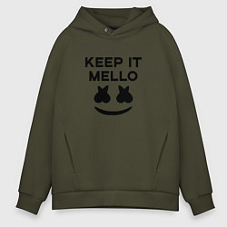 Толстовка оверсайз мужская Keep it Mello, цвет: хаки