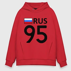 Толстовка оверсайз мужская RUS 95, цвет: красный