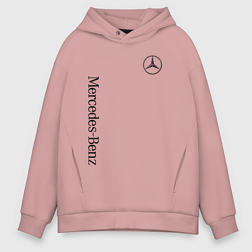 Мужское худи оверсайз MERCEDES-BENZ / Пыльно-розовый – фото 1