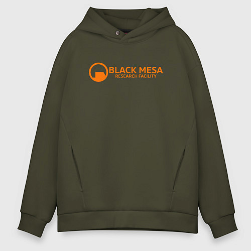 Мужское худи оверсайз Black Mesa: Research Facility / Хаки – фото 1
