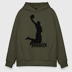 Толстовка оверсайз мужская Jordan Basketball, цвет: хаки