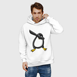 Толстовка оверсайз мужская DAB Pinguin, цвет: белый — фото 2