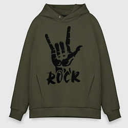 Толстовка оверсайз мужская Real Rock, цвет: хаки