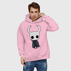 Толстовка оверсайз мужская Hollow Knight, цвет: светло-розовый — фото 2