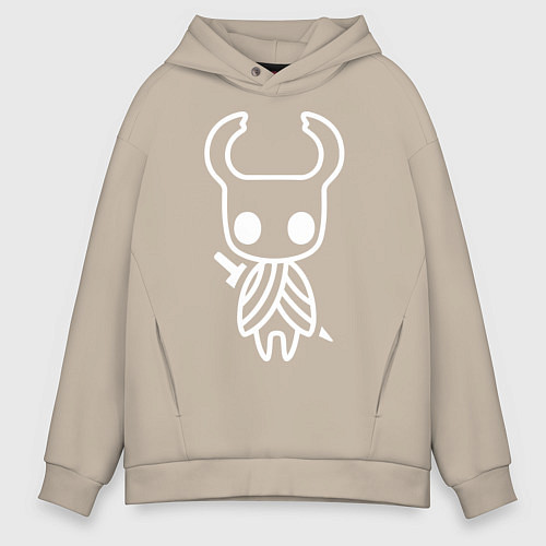 Мужское худи оверсайз Hollow Knight: Minimalism / Миндальный – фото 1