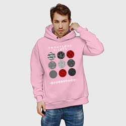 Толстовка оверсайз мужская TOP: Blurryface, цвет: светло-розовый — фото 2