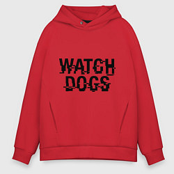 Толстовка оверсайз мужская Watch Dogs, цвет: красный