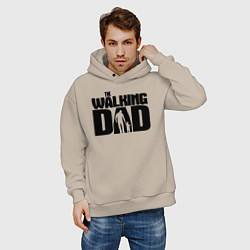 Толстовка оверсайз мужская The walking dad, цвет: миндальный — фото 2