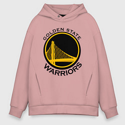 Толстовка оверсайз мужская GOLDEN STATE WARRIORS, цвет: пыльно-розовый