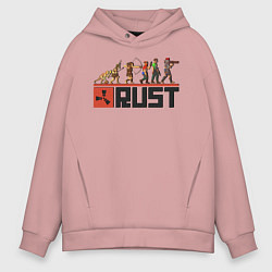 Толстовка оверсайз мужская Evolution Rust, цвет: пыльно-розовый