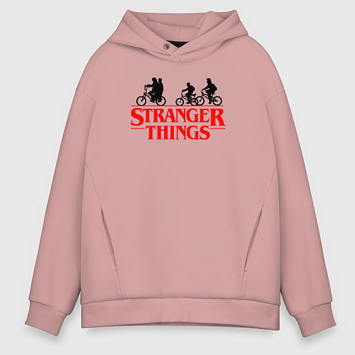 Мужское худи оверсайз STRANGER THINGS / Пыльно-розовый – фото 1