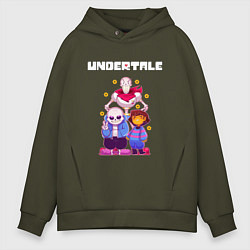 Толстовка оверсайз мужская UNDERTALE, цвет: хаки