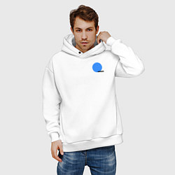 Толстовка оверсайз мужская Minimal, цвет: белый — фото 2