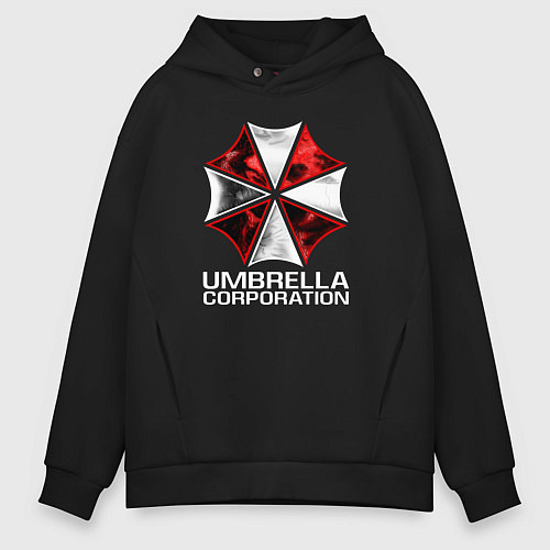 Мужское худи оверсайз UMBRELLA CORP / Черный – фото 1