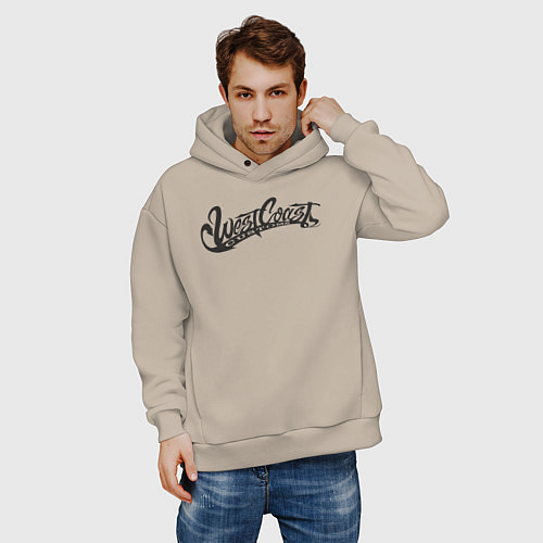 Мужское худи оверсайз West Coast Customs / Миндальный – фото 3