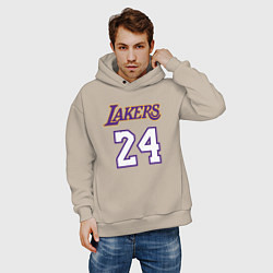 Толстовка оверсайз мужская Lakers 24, цвет: миндальный — фото 2