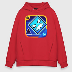Толстовка оверсайз мужская Geometry Dash, цвет: красный