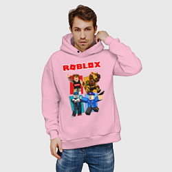 Толстовка оверсайз мужская ROBLOX, цвет: светло-розовый — фото 2