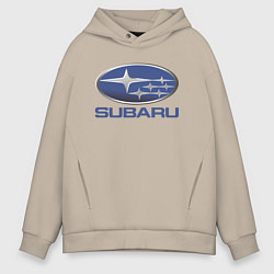 Толстовка оверсайз мужская SUBARU, цвет: миндальный