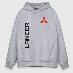Толстовка оверсайз мужская MITSUBISHI LANCER, цвет: меланж