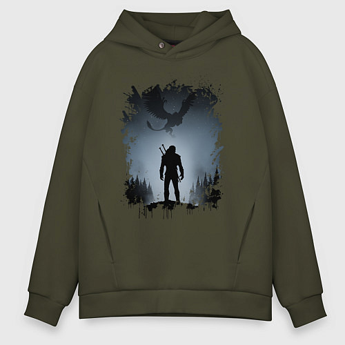 Мужское худи оверсайз ВЕДЬМАК / Хаки – фото 1