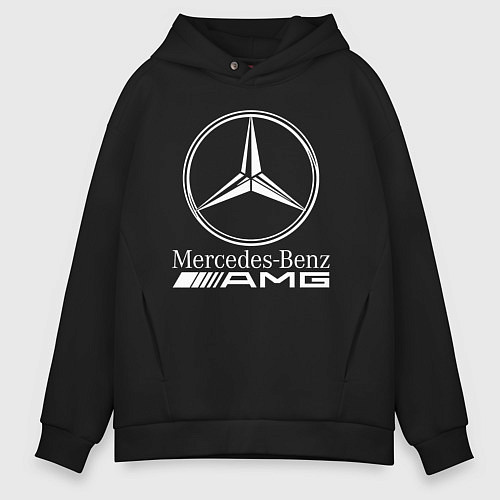 Мужское худи оверсайз MERCEDES-BENZ AMG / Черный – фото 1