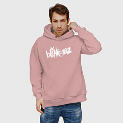 Толстовка оверсайз мужская Blink 182, цвет: пыльно-розовый — фото 2