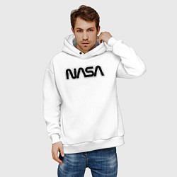 Толстовка оверсайз мужская NASA, цвет: белый — фото 2