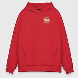 Толстовка оверсайз мужская Westworld Logo, цвет: красный