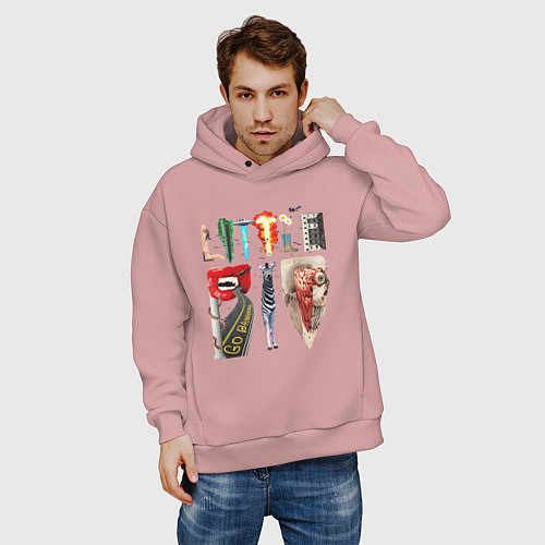 Мужское худи оверсайз Little Big / Пыльно-розовый – фото 3
