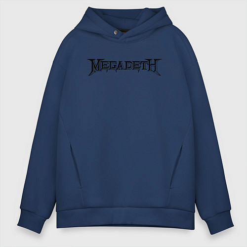Мужское худи оверсайз Megadeth / Тёмно-синий – фото 1