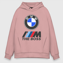 Толстовка оверсайз мужская BMW BOSS, цвет: пыльно-розовый