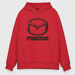 Толстовка оверсайз мужская MAZDA LOGO, цвет: красный