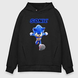 Толстовка оверсайз мужская SONIC, цвет: черный