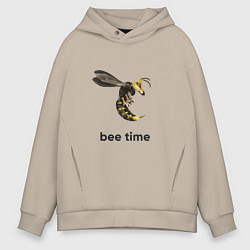 Толстовка оверсайз мужская Bee time, цвет: миндальный