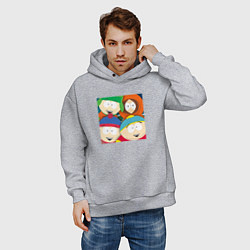 Толстовка оверсайз мужская South Park, цвет: меланж — фото 2