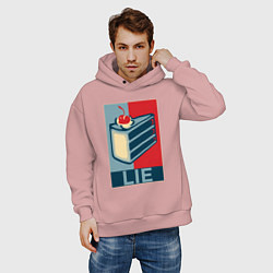 Толстовка оверсайз мужская PORTAL, цвет: пыльно-розовый — фото 2