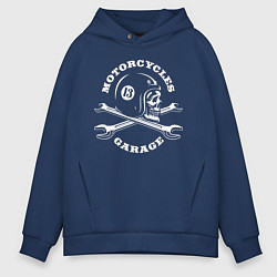 Толстовка оверсайз мужская Garage, цвет: тёмно-синий